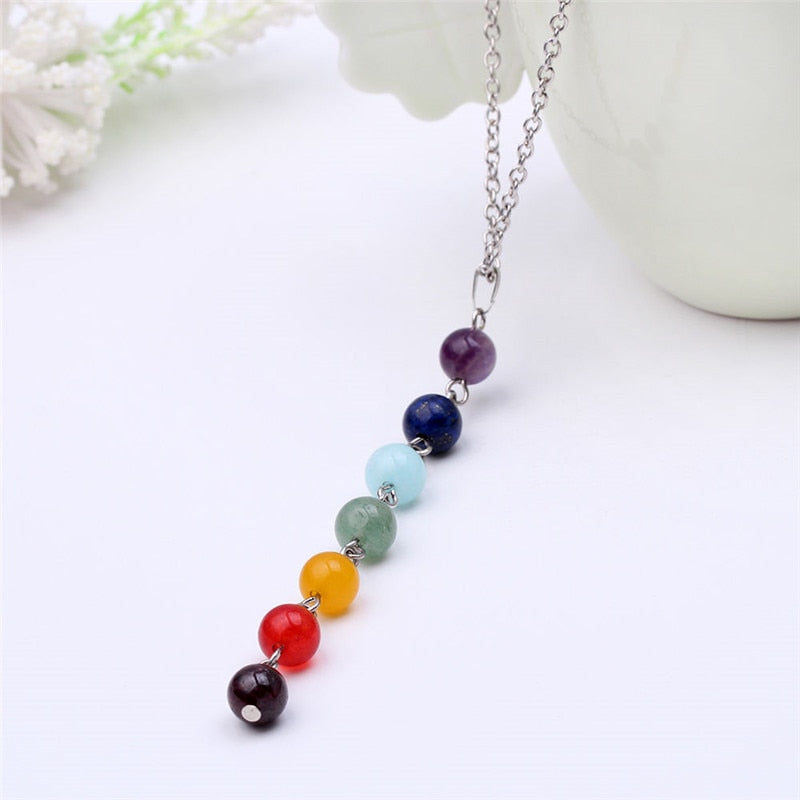 7 Chakra Gem Stone Beads Pendant