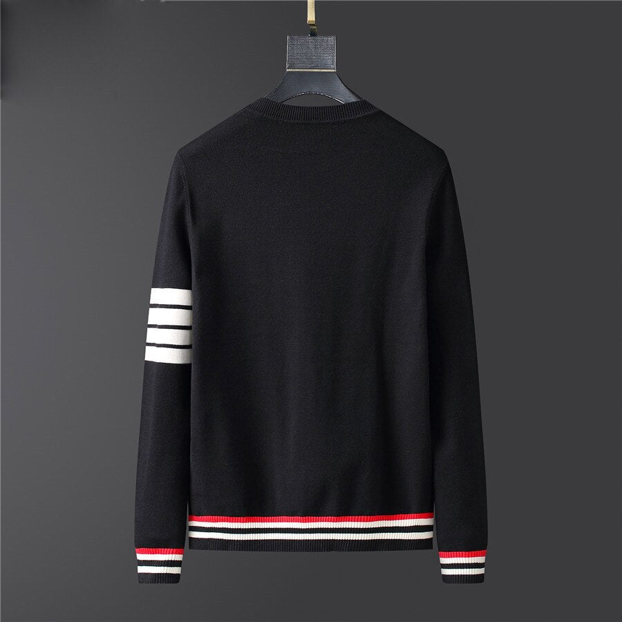 Knitted Pullover Plus Size Striped High Quality Korean Style Top