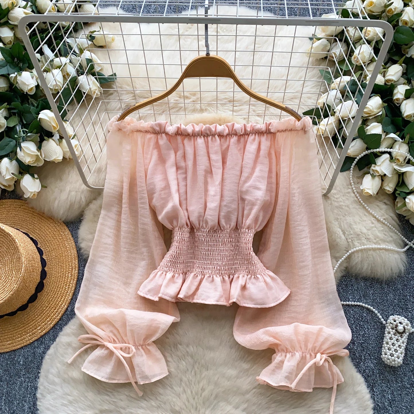 Autumn Full Sleeve Elegant Chiffon Blouses Women Floral Shirts Ladies Elegant Tops Clothes Women Wholesale