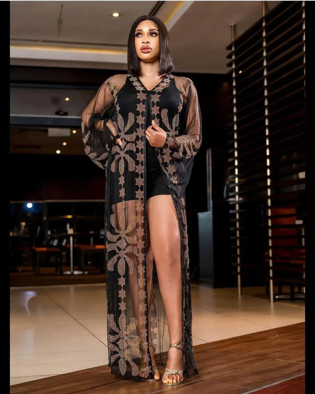 African Mesh Robe