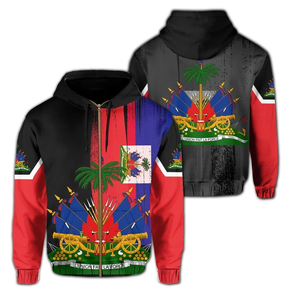 Tessffel Country Haiti Island Retro Pullover
