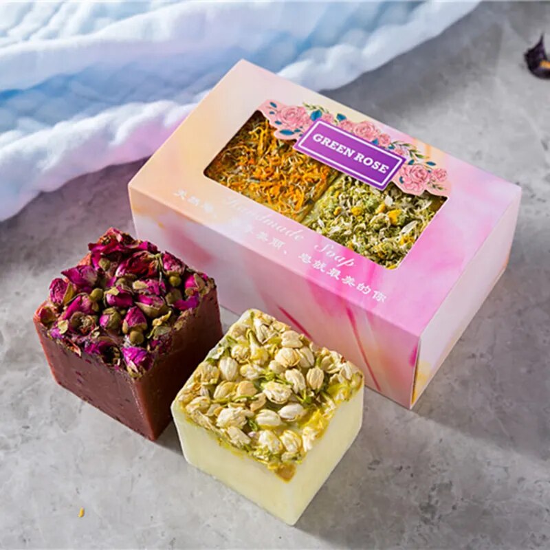 Handmade Natural Dry Flower Essential Oil Soap