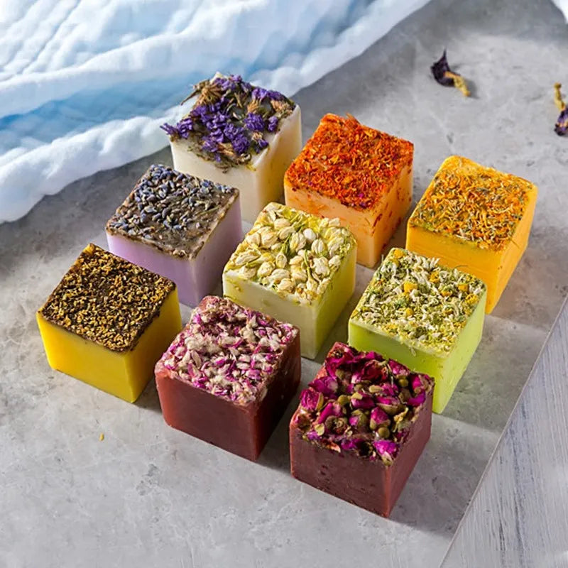 Handmade Natural Dry Flower Essential Oil Soap
