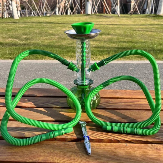 Acrylic Hookah Shisha Set with Double Silicone Hose