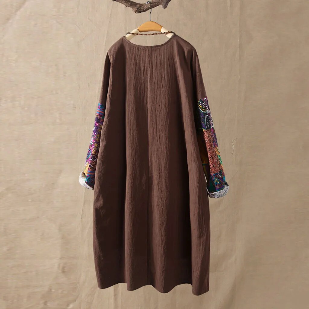 Boho Vintage Long Sleeve Blouse