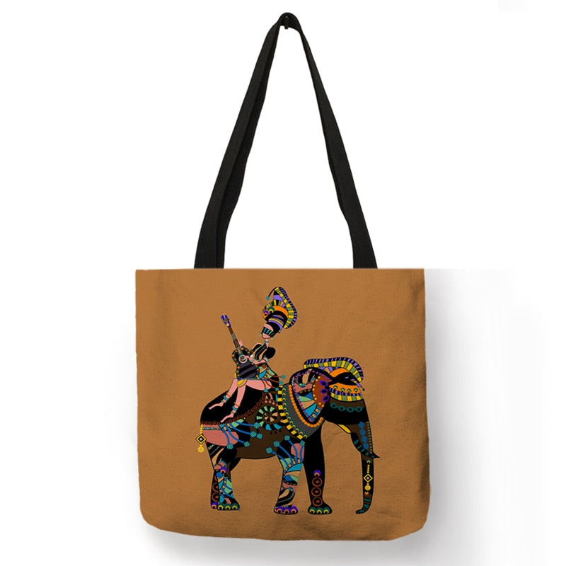 African Totem Beach Bag
