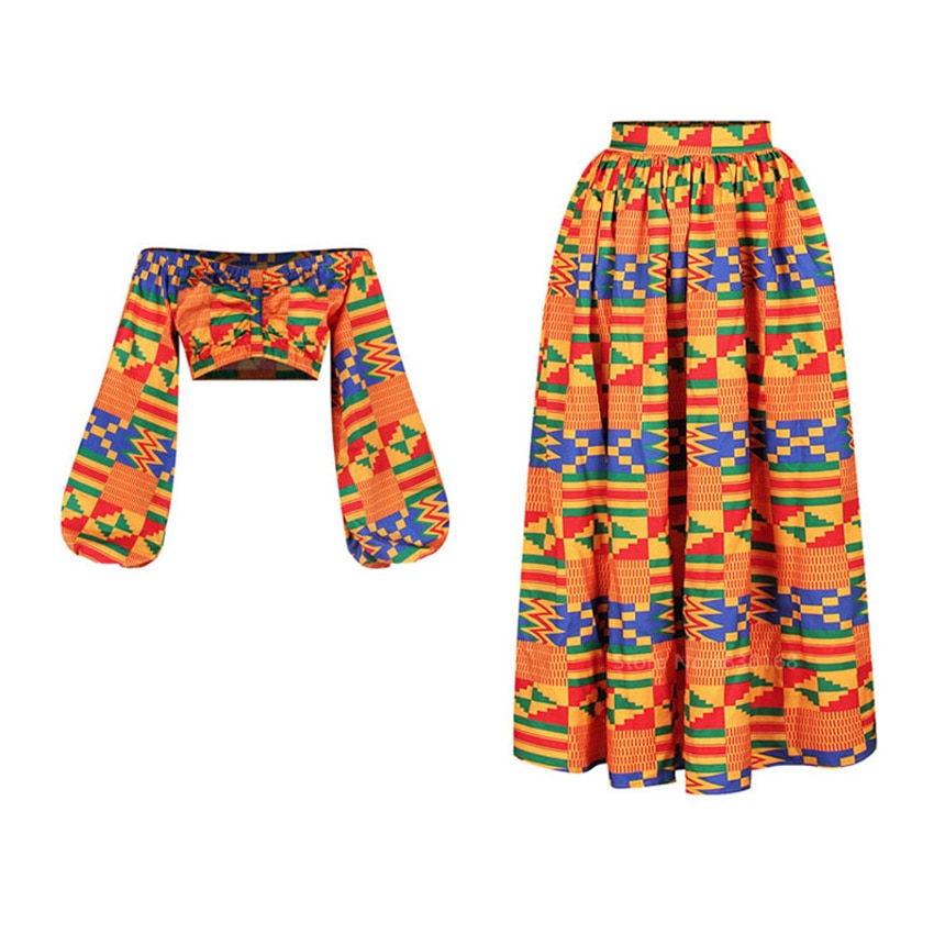 African Split Skirt 2 Piece for Women