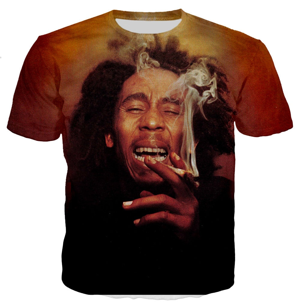 Bob Marley 3D Printed T-shirt