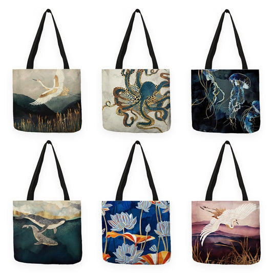 Japanese Ukiyoe Casual Handbag