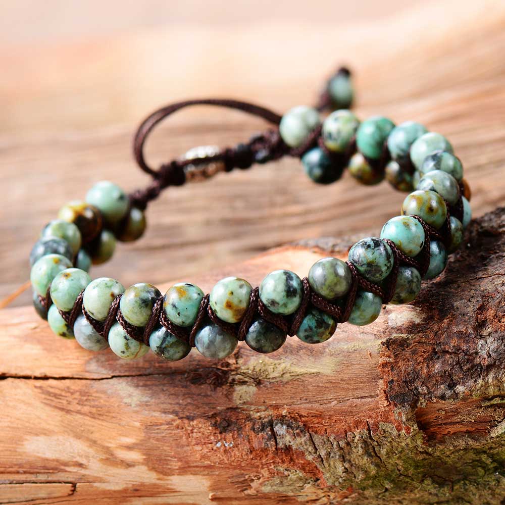 Braided Stone Cuff Bracelets