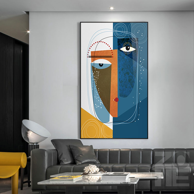 Abstract Lady Line Drawing Canvas