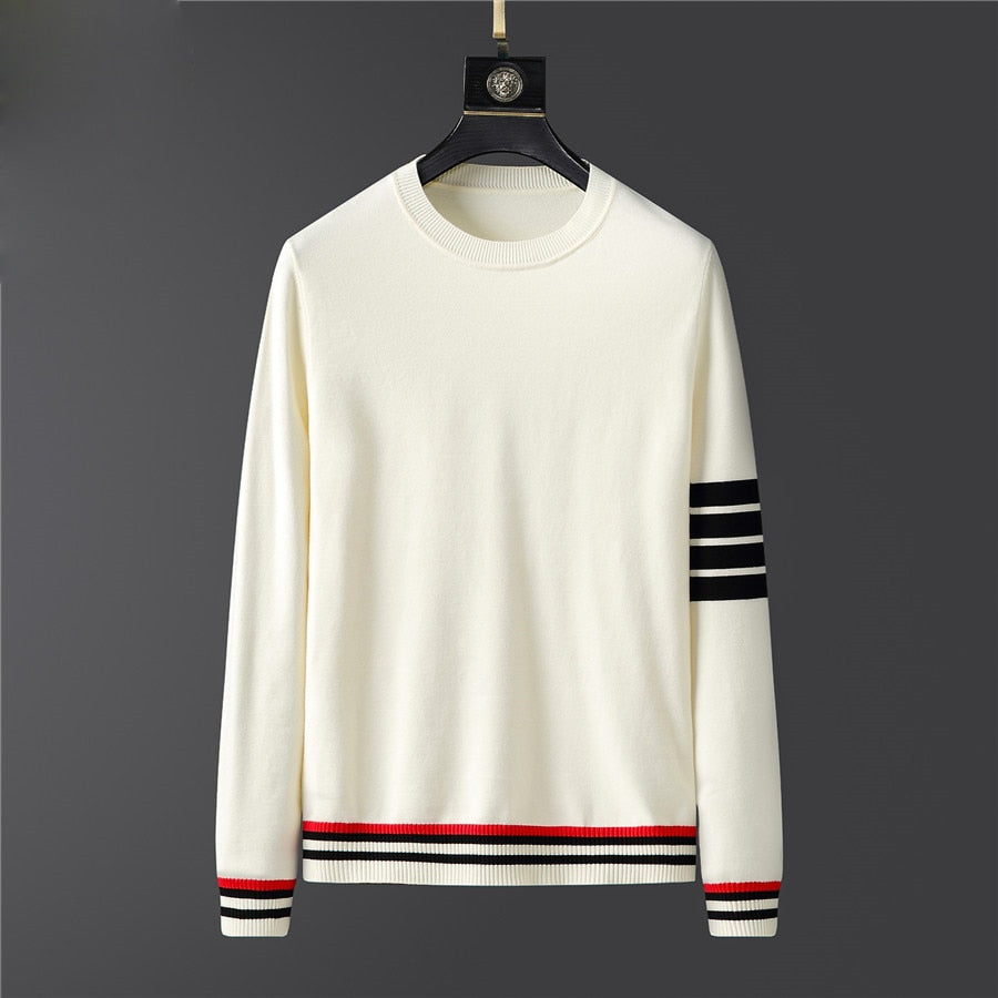 Knitted Pullover Plus Size Striped High Quality Korean Style Top