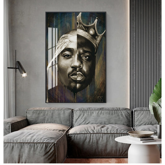 2Pac and Biggie Wall Art Canvas