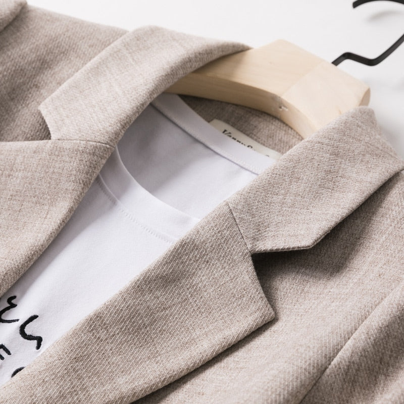 2020 New Fashion Business Plaid Suits Women Work Office Ladies Long Sleeve Spring Casual Blazer