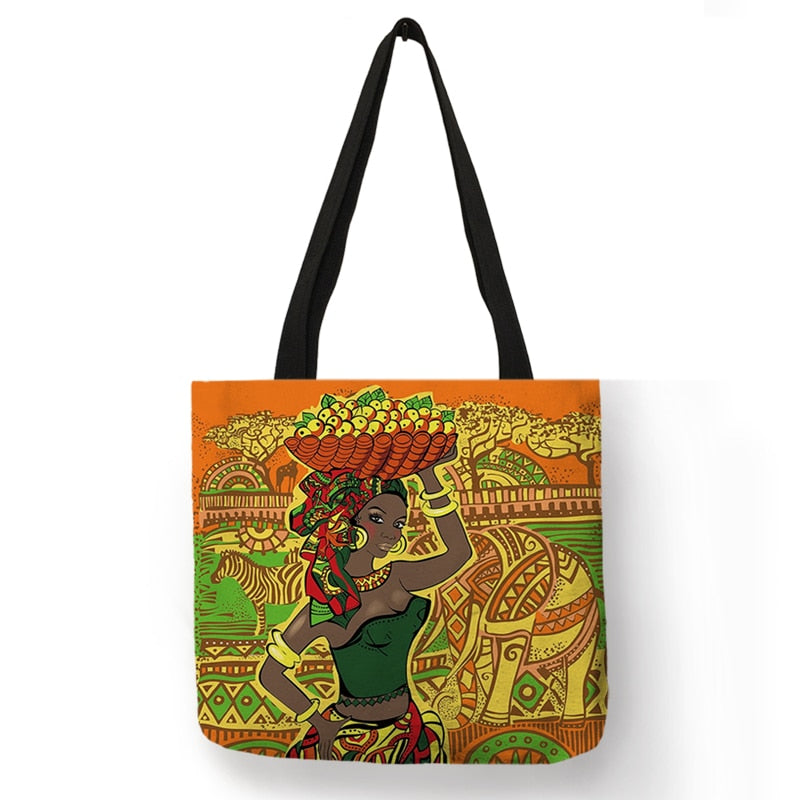 African Totem Beach Bag
