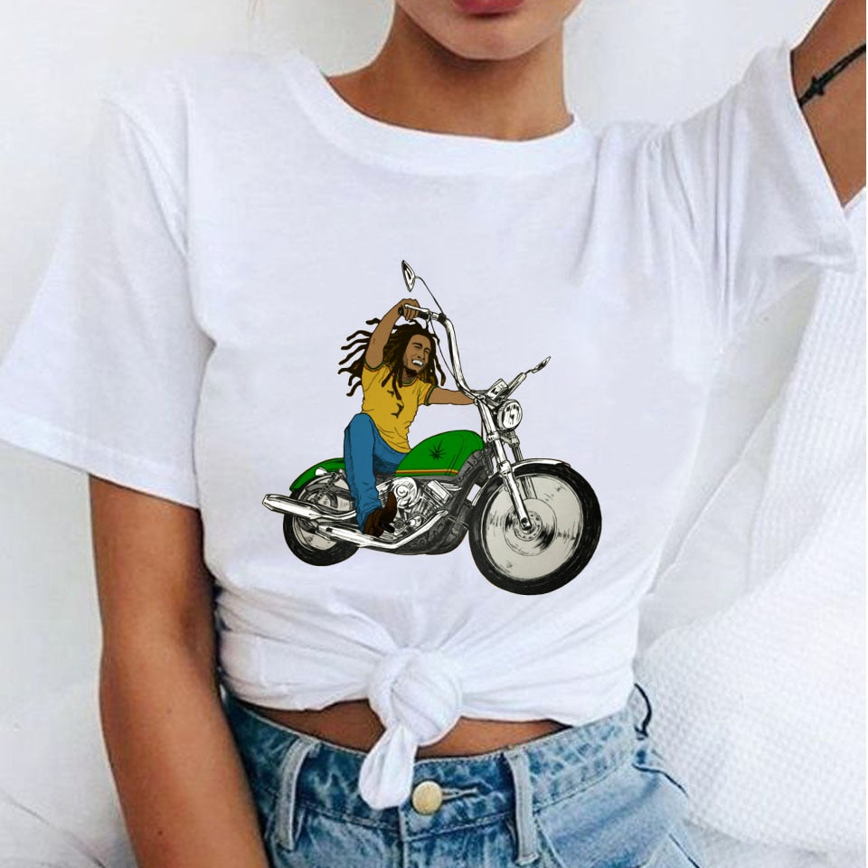 Bob Marley Casual Crop Top