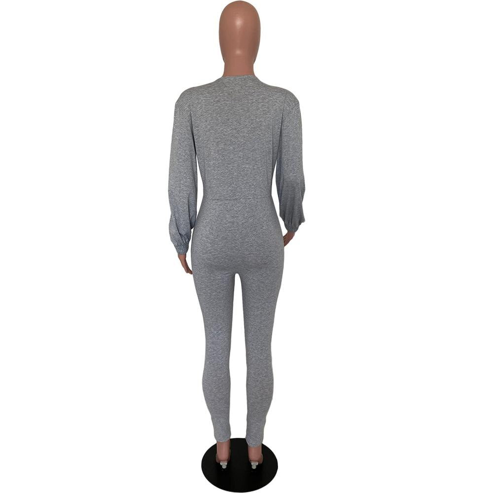 Casual Autumn Long Sleeve Jumpsuit