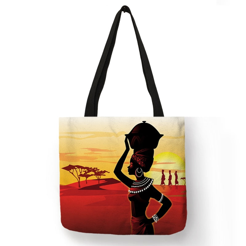 African Totem Beach Bag