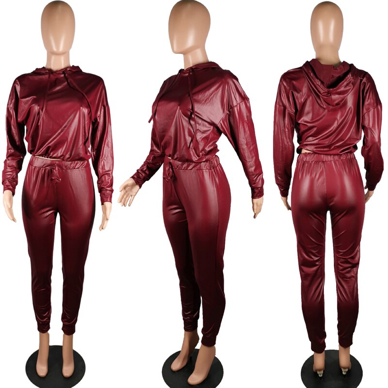 2 Piece Leather Jumpsuit