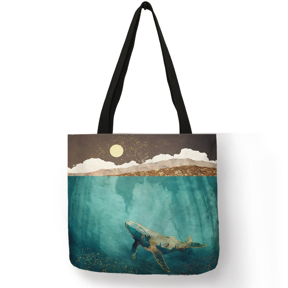 Japanese Ukiyoe Casual Handbag
