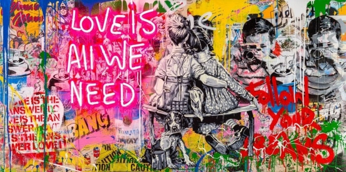 Banksy Art Love is All We Need Canvas