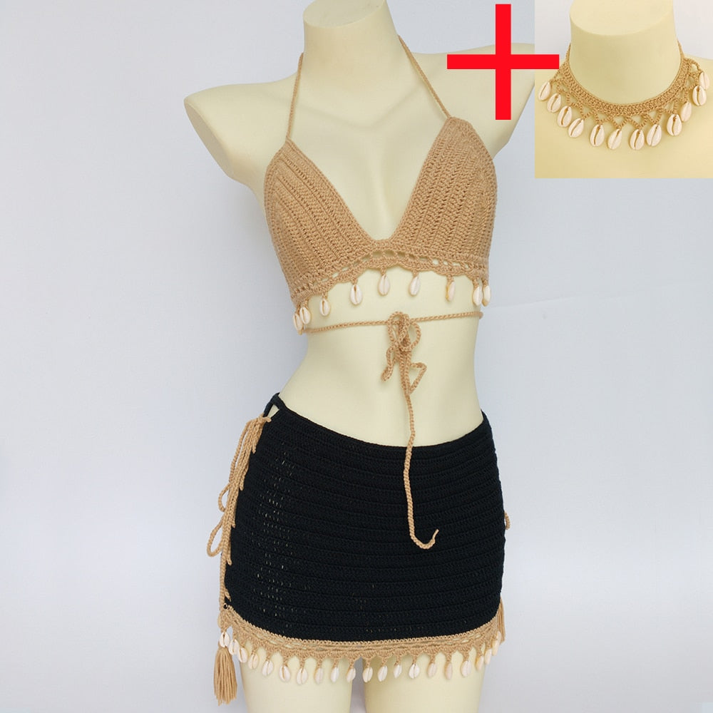 3 Piece Boho Crochet Set