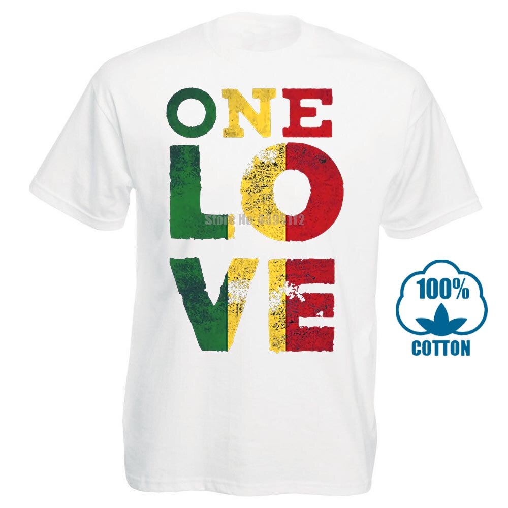 One Love Bob Marley Rasta Reggae Tee-Shirt Retro Gothic T Shirt Emo Punk Fashionable Tops Japanese T Shirts Hippie Goth Tshirts