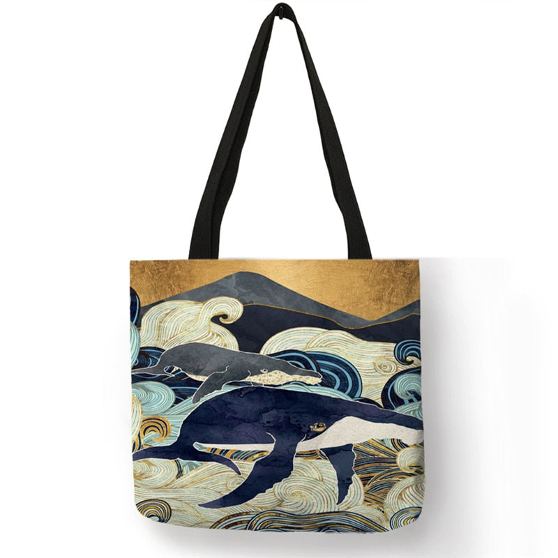 Japanese Ukiyoe Casual Handbag