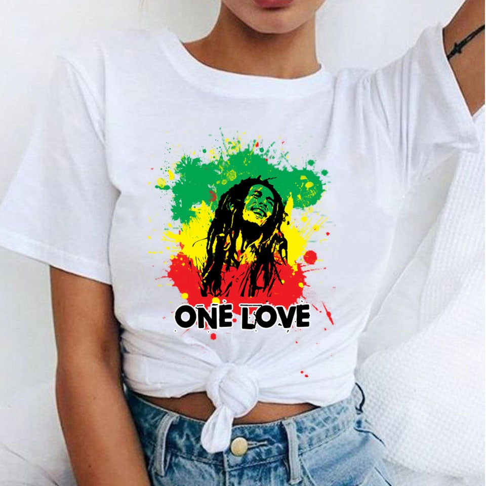 Bob Marley Casual Crop Top