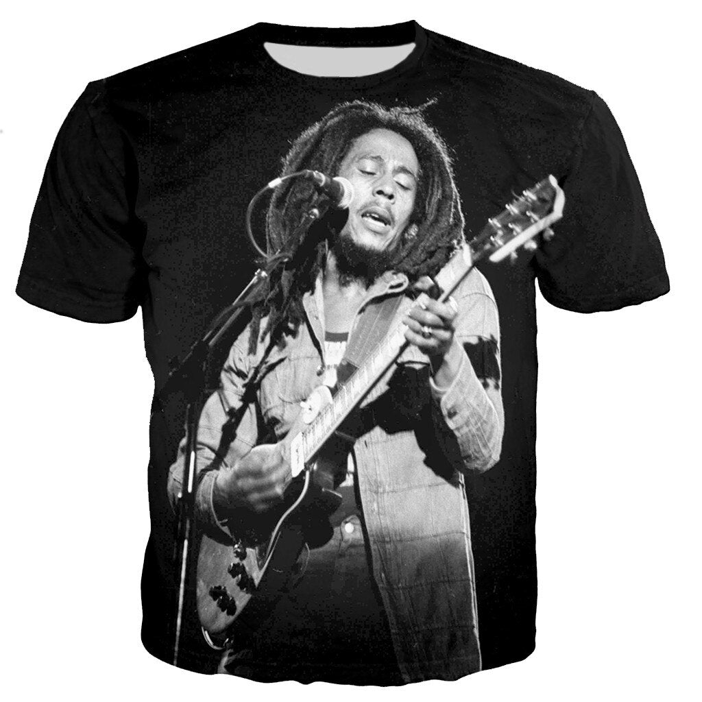 Bob Marley 3D Printed T-shirt