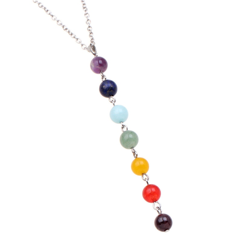 7 Chakra Gem Stone Beads Pendant