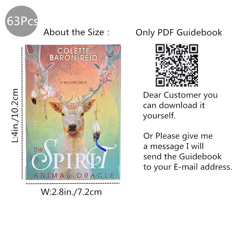 Shamanic Healing Oracle Tarot Cards Divination Deck Full English Version Board Games for Adults and Children