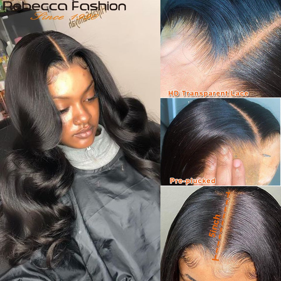 Body Wave Frontal Wigs Human Hair Lace Front Wigs 13X4 Pre Plucked Brazilian Body Wave T Part Lace Wigs Lace Front Wigs