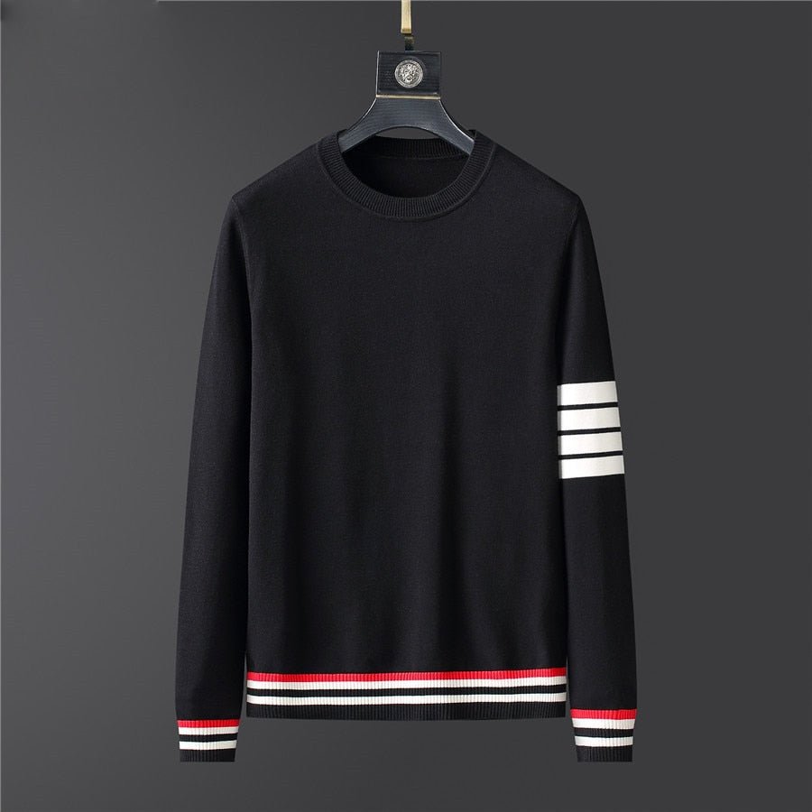 Knitted Pullover Plus Size Striped High Quality Korean Style Top