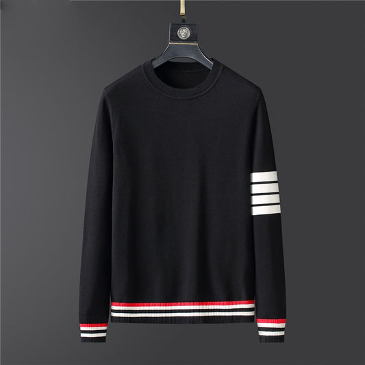 Knitted Pullover Plus Size Striped High Quality Korean Style Top