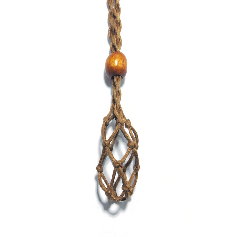 1pcs Necklace Cord Empty Stone Holder Natural Quartz Crystal Raw Stone Chakra Point Healing Fish Netted Indians Amulets Pendant