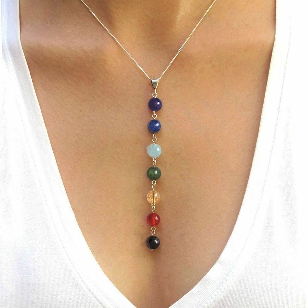 7 Chakra Gem Stone Beads Pendant