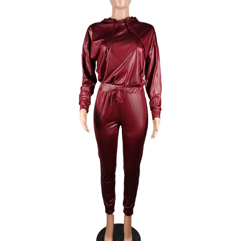 2 Piece Leather Jumpsuit