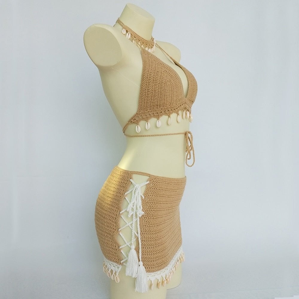3 Piece Boho Crochet Set