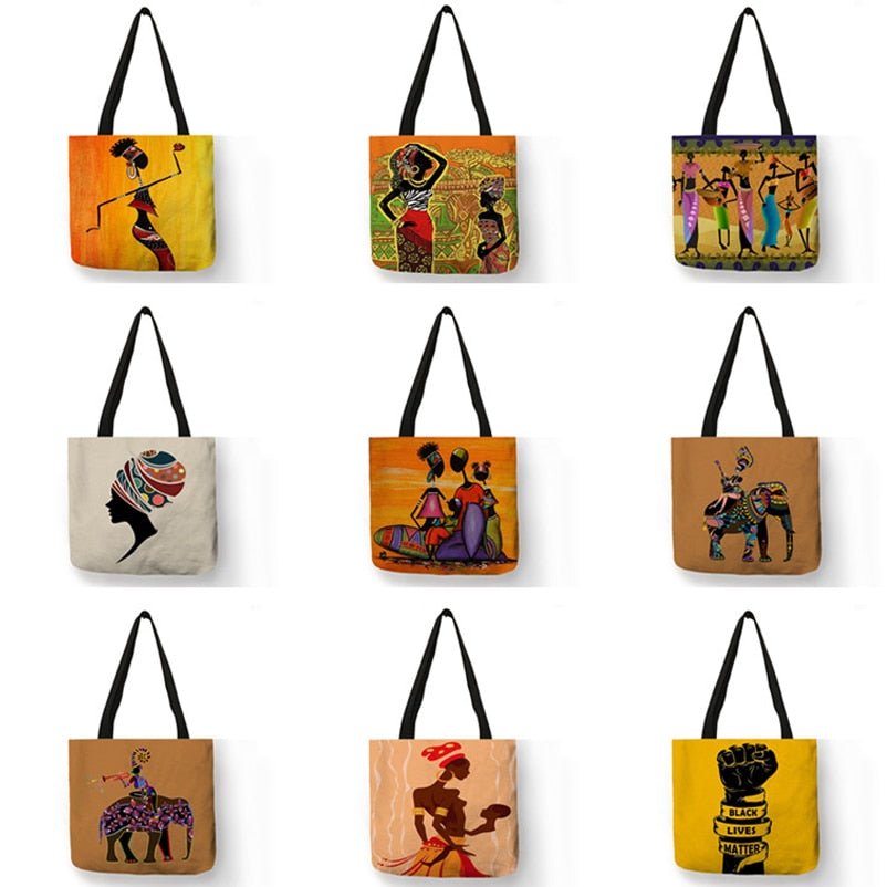 African Totem Beach Bag