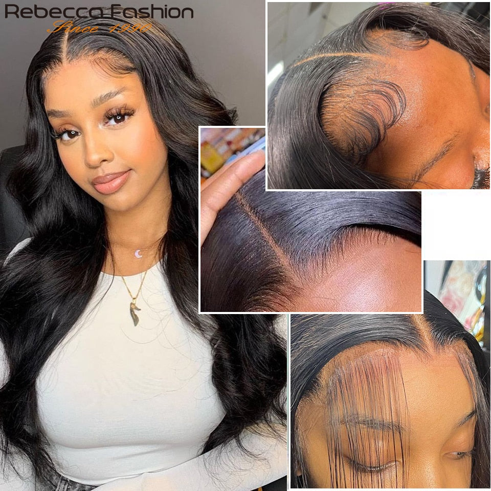 Body Wave Frontal Wigs Human Hair Lace Front Wigs 13X4 Pre Plucked Brazilian Body Wave T Part Lace Wigs Lace Front Wigs