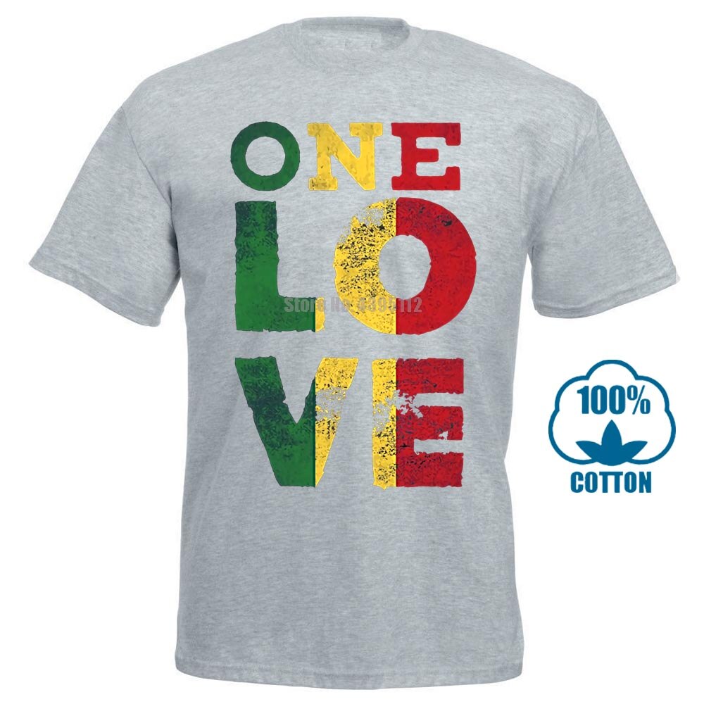 One Love Bob Marley Rasta Reggae Tee-Shirt Retro Gothic T Shirt Emo Punk Fashionable Tops Japanese T Shirts Hippie Goth Tshirts