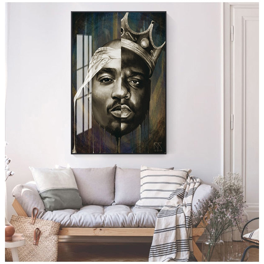 2Pac and Biggie Wall Art Canvas