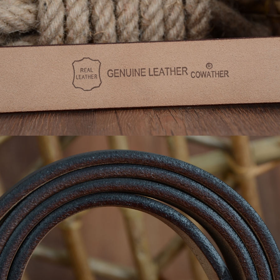 COWATHER Vintage style pin buckle cow genuine leather belts for men 130cm high quality mens belt cinturones hombre free shipping