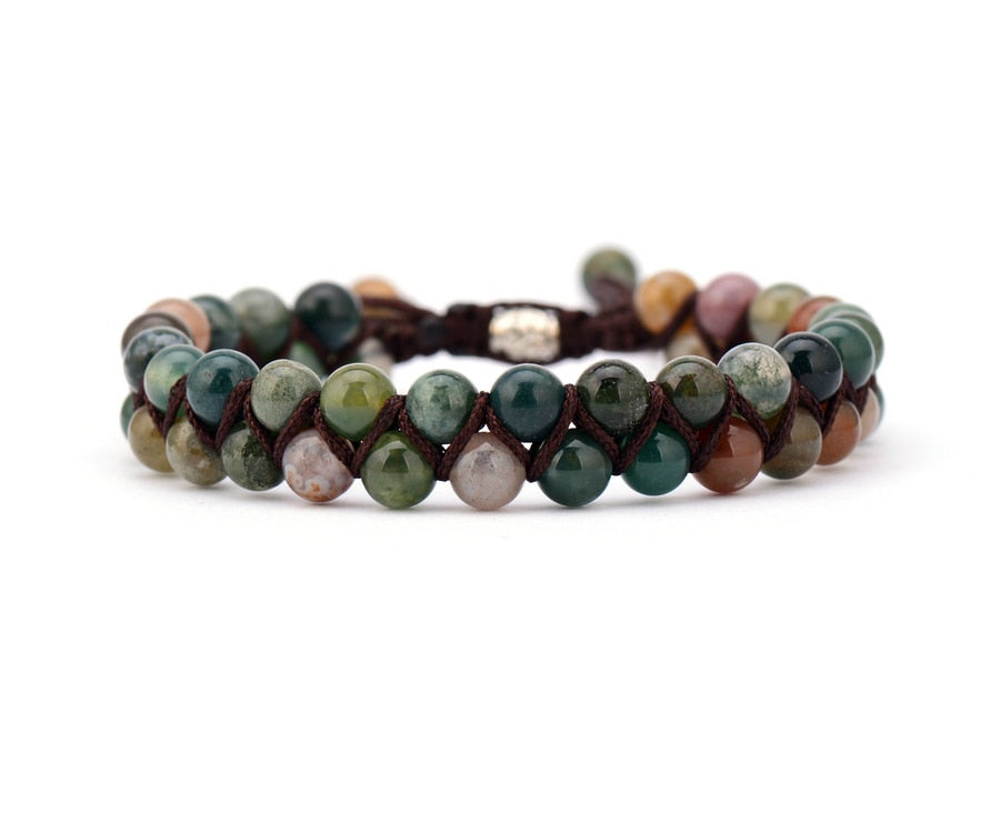 Braided Stone Cuff Bracelets