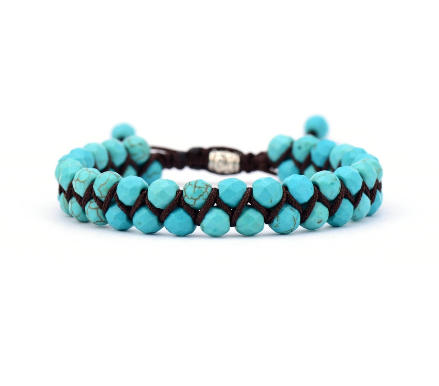 Braided Stone Cuff Bracelets