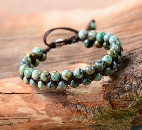 Braided Stone Cuff Bracelets