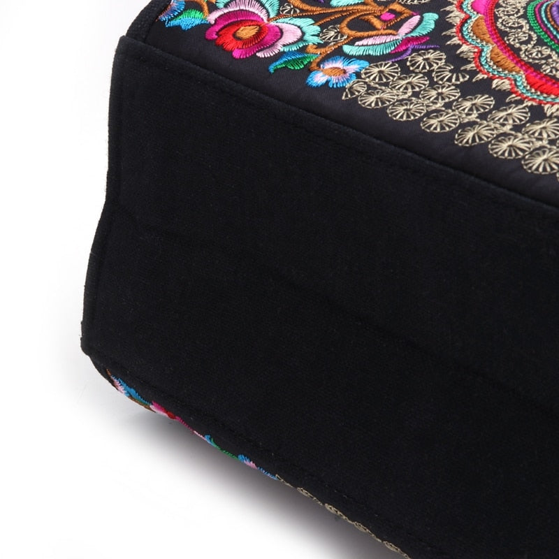 Floral Embroidered Tote