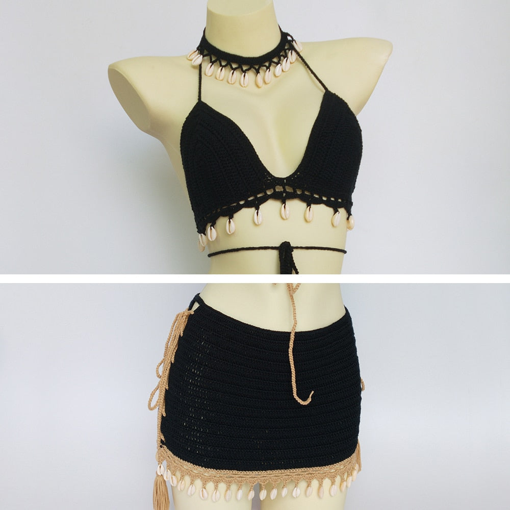 3 Piece Boho Crochet Set