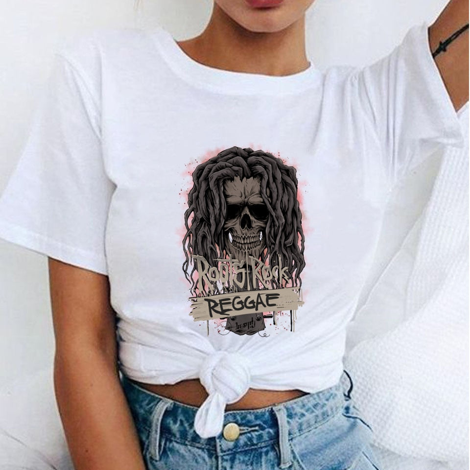 Bob Marley Casual Crop Top